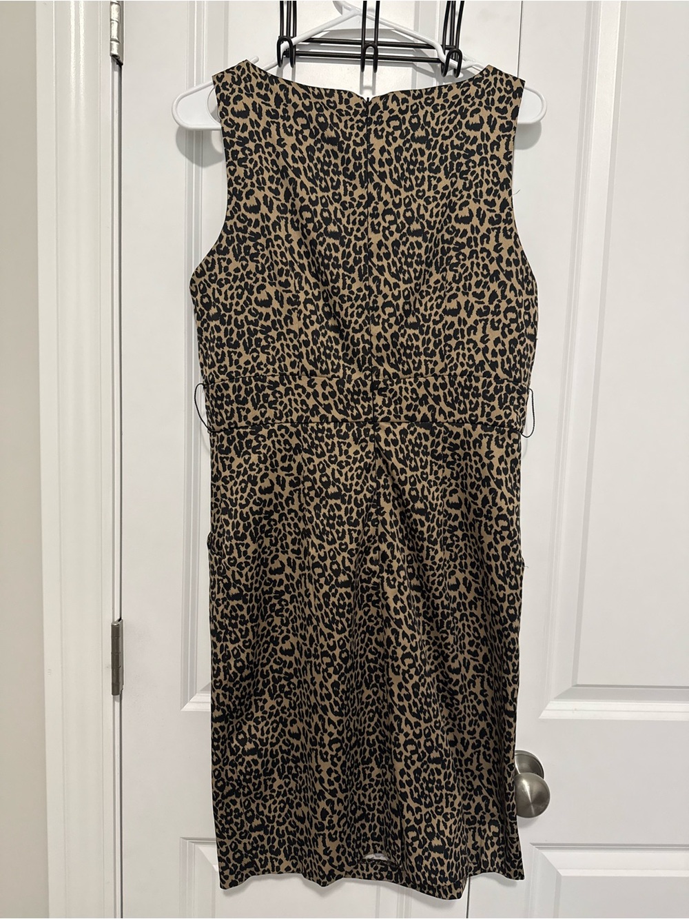XOXO Leopard Print Midi Sheath Dress - Black & Tan - Picture 6 of 6